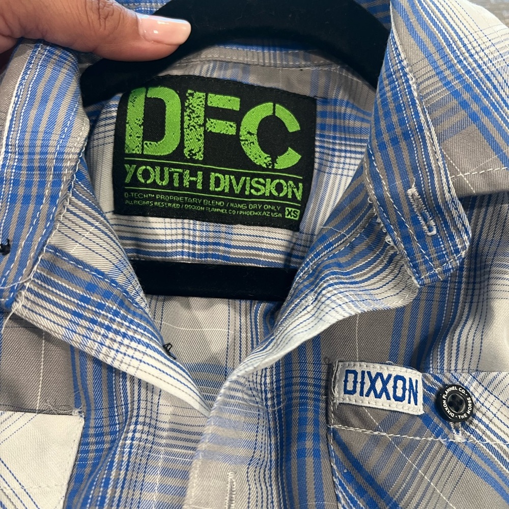 DIXXON Blue and White Checkered Shirt